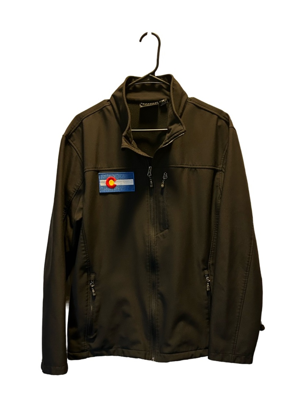 Swiss Tech Black Softshell Jacket with Colorado Patch